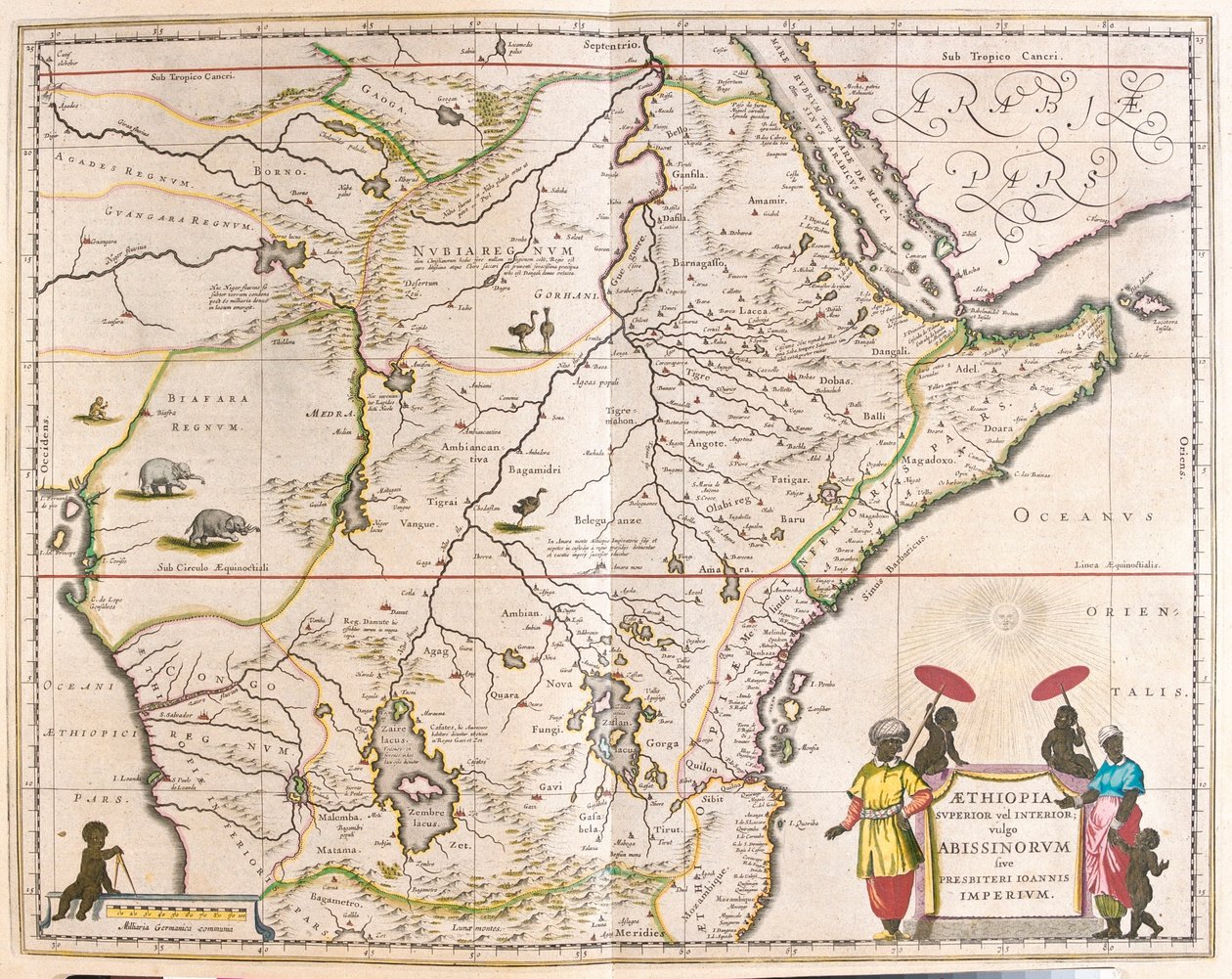 Midden- en Oost-Afrika, inclusief Mozambique, in 