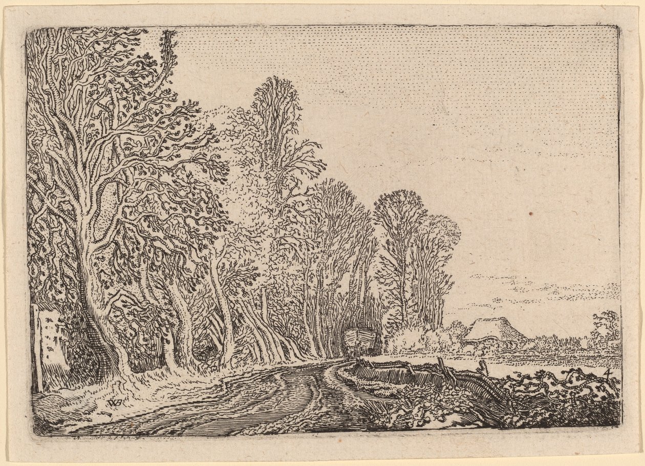 Weg aan de rand van het bos door Willem Buytewech
