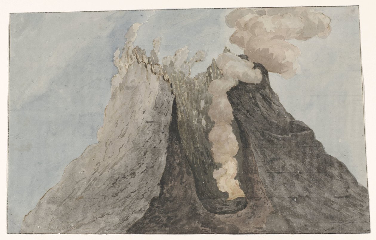 Etna krater door Willem Carel Dierkens