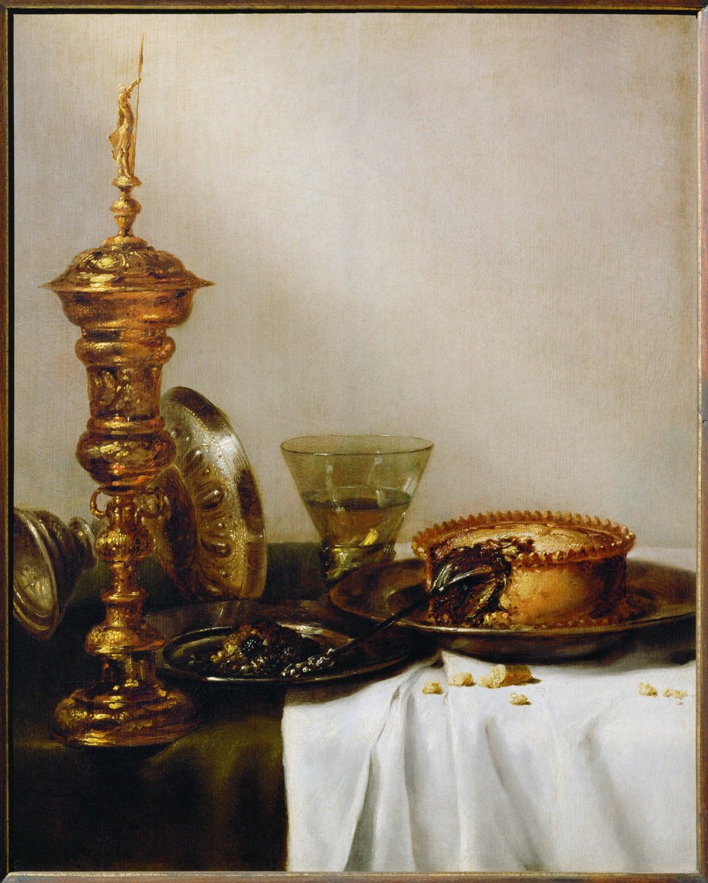 Ontbijtstilleven met kelk (schilderij) door Willem Claesz. Heda