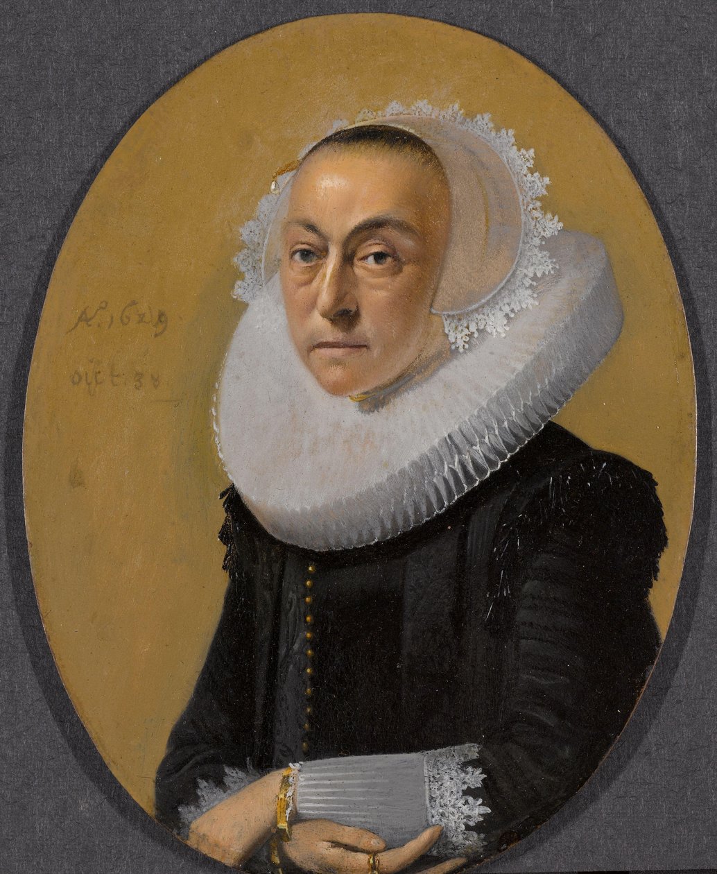 Portret van een vrouw door Willem Cornelisz Duyster (attributed to)