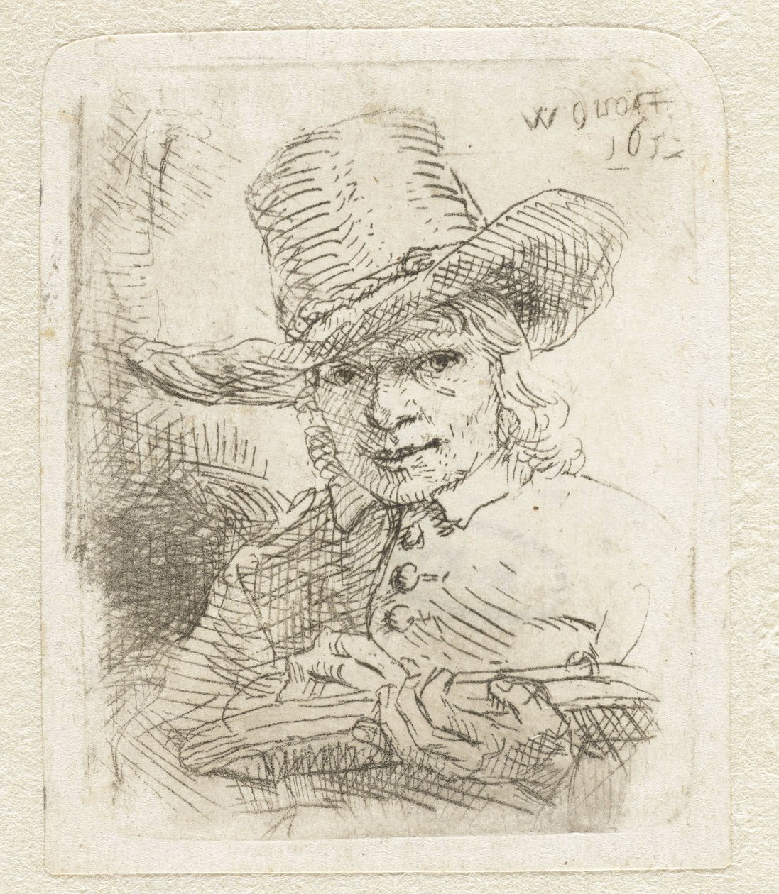 Zelfportret door Willem Drost