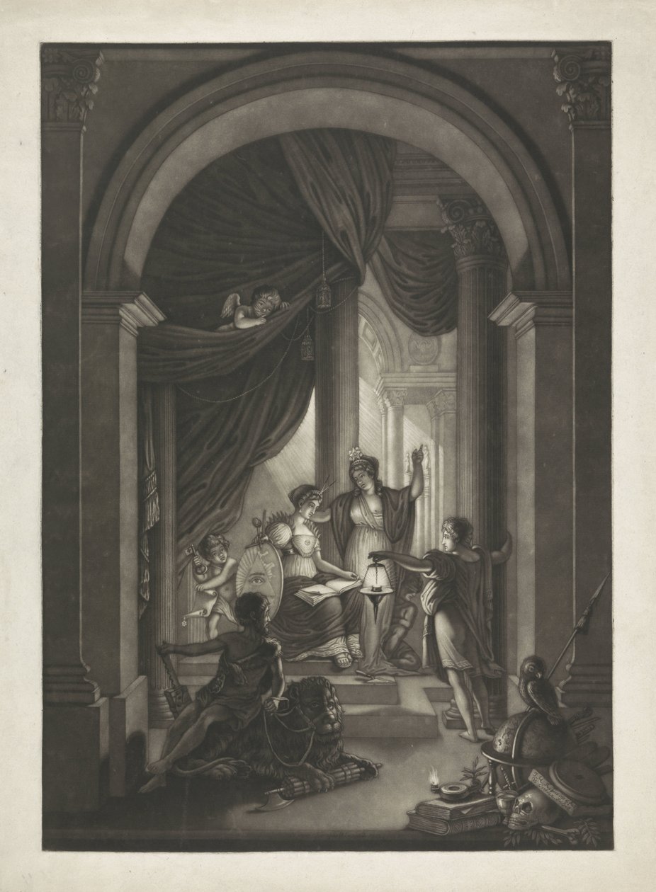 Allegorie op de vrijmetselarij, ca. 1810-1840 door Willem Grebner