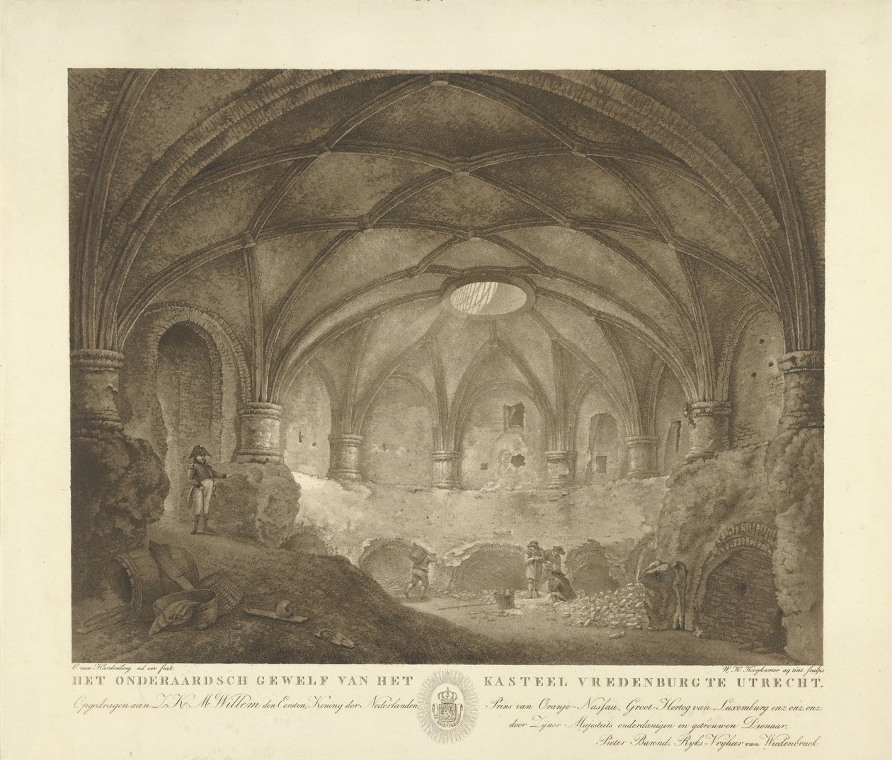 Gewelf van het kasteel Vredenburg door Willem Hendrik Hoogkamer