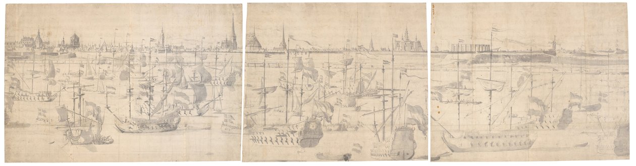 De Nederlandse Vloot bij Kopenhagen 1658 door Willem I van de Velde