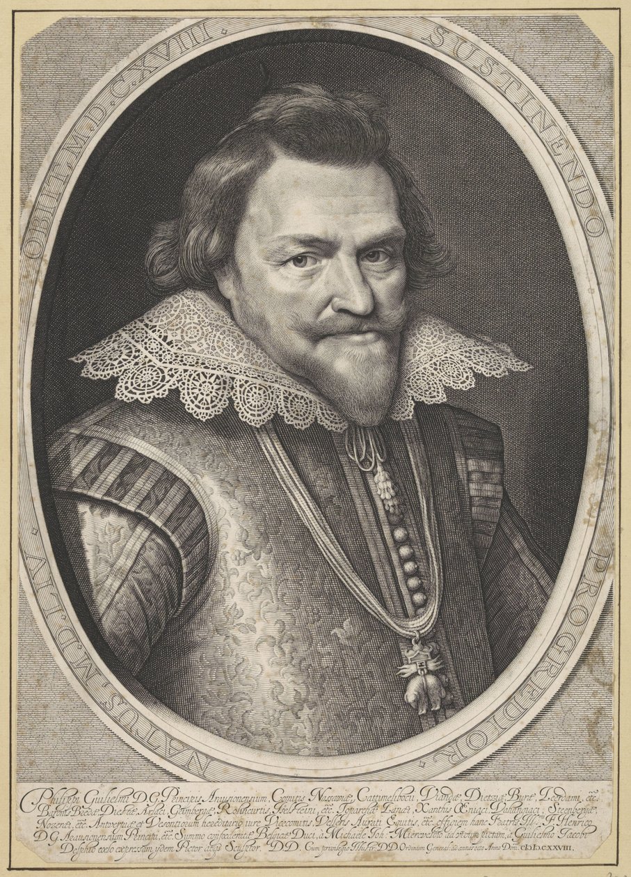 Portret van Filips Willem, prins van Oranje door Willem Jacobsz Delff