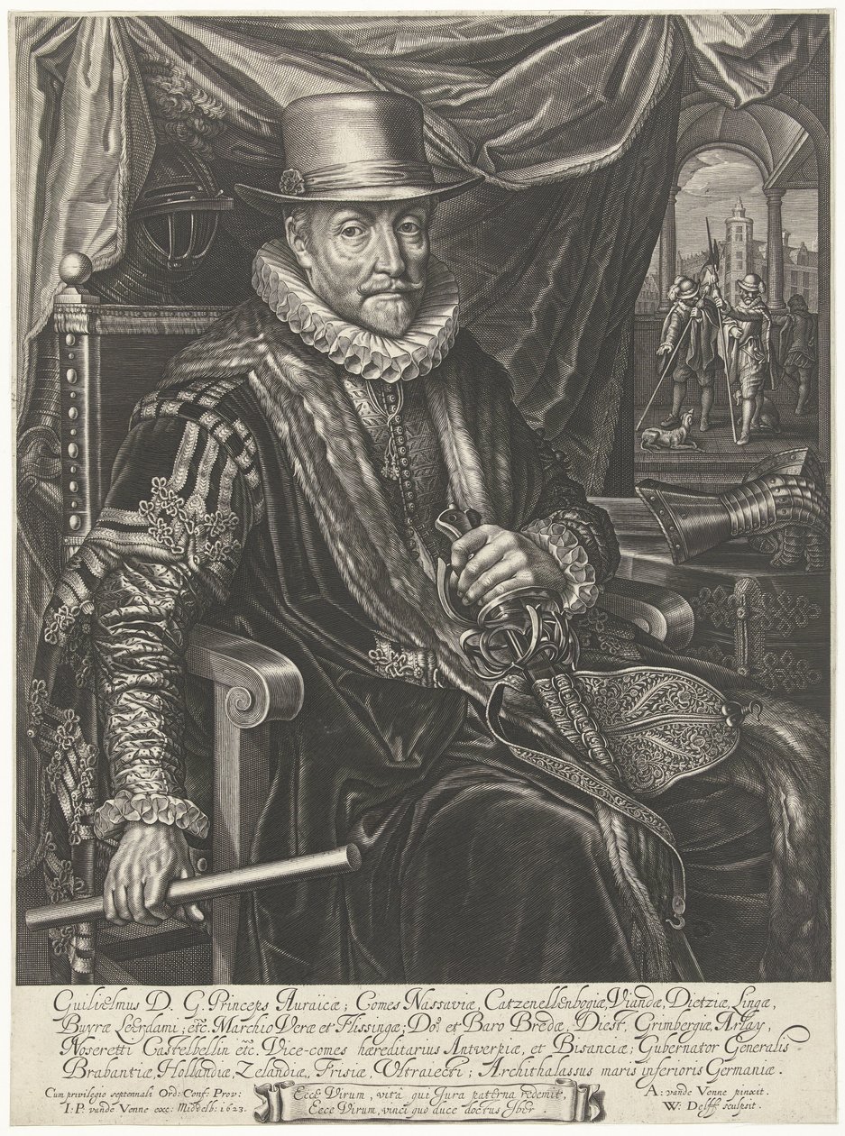 Portret van Willem I, prins van Oranje door Willem Jacobsz Delff