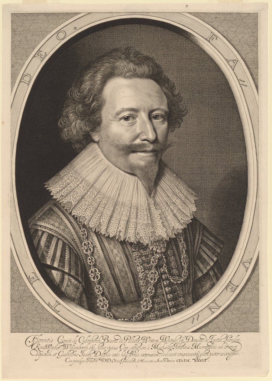 Florent II, Graaf van Pallandt door Willem Jacobsz Delff after Michiel van Miereveld