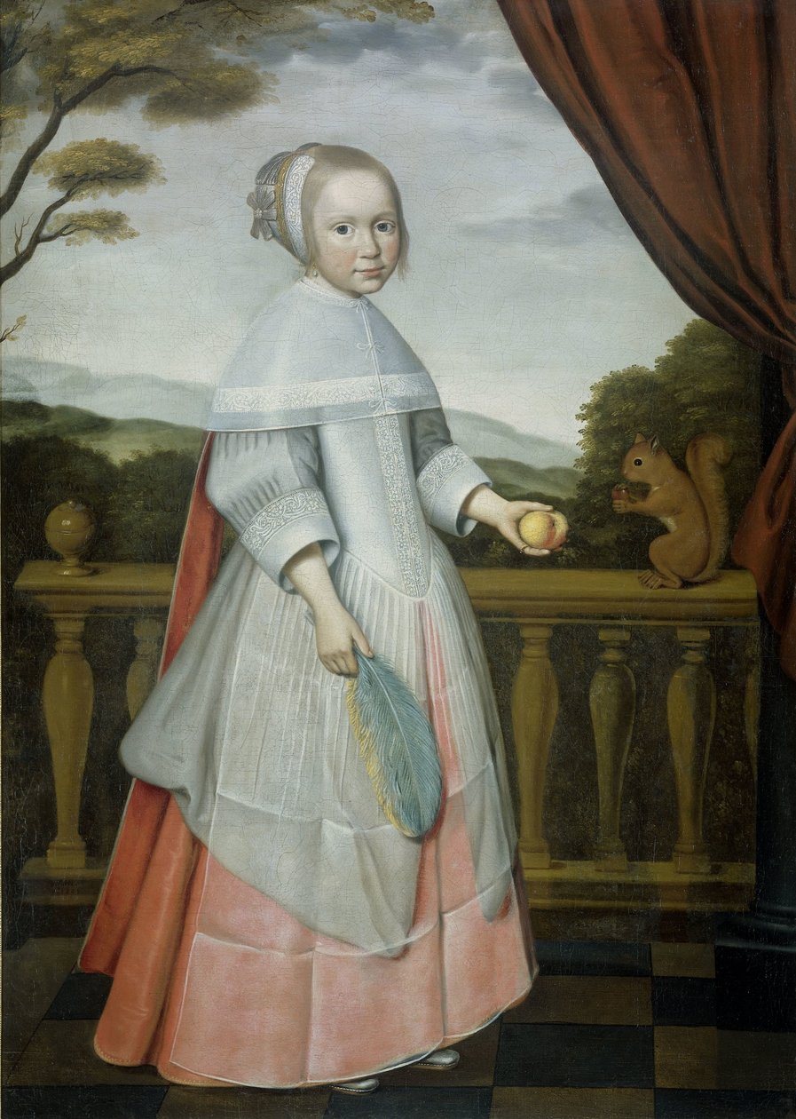 Portret van Elisabeth van Oosten (1660-1714), als kind door Willem Jansz. Ploy (attributed to)