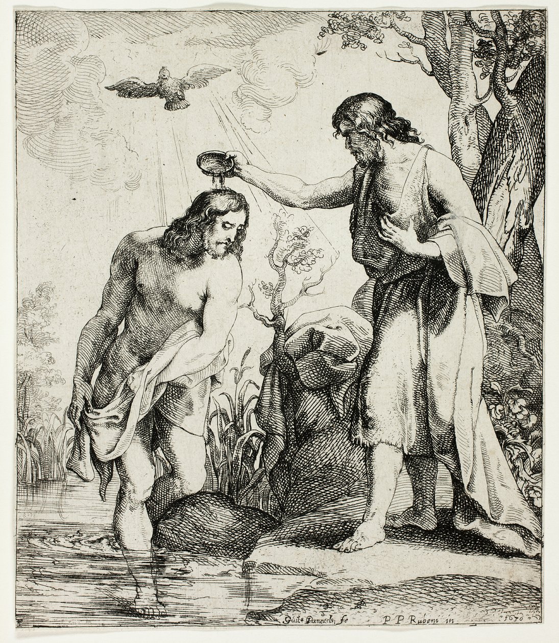 De doop van Christus door Willem Panneels