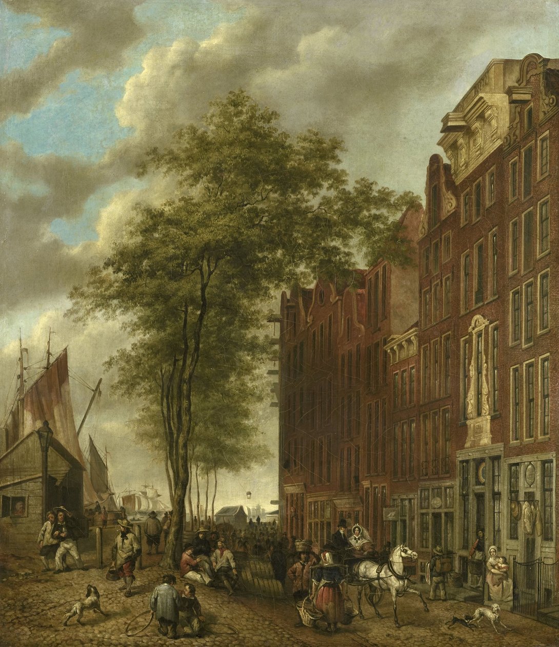 The Slijpsteenmarkt door Willem Pieter Hoevenaar