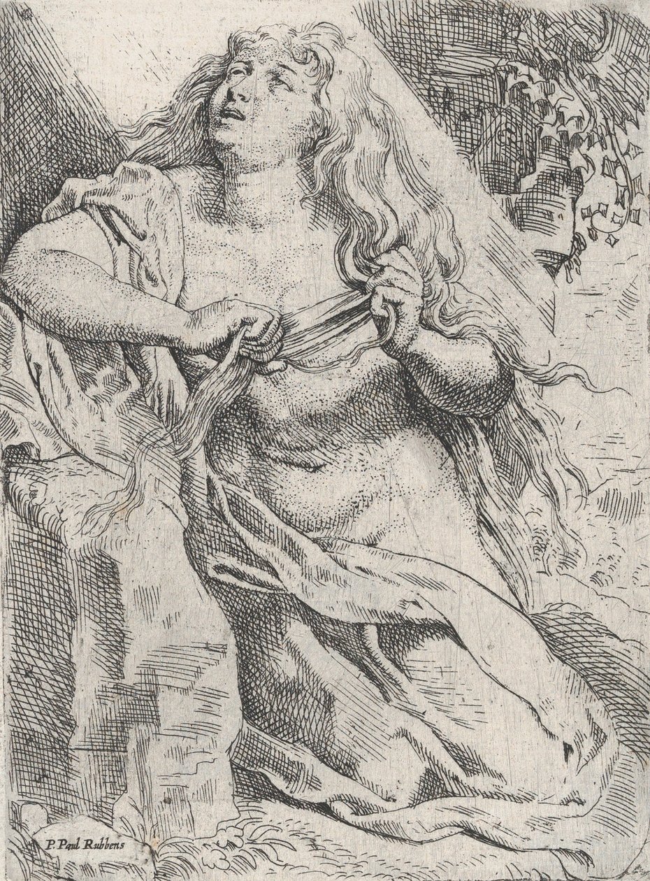 Maria Magdalena in de wildernis, ca. 1613-14 door Willem Pietersz. Buytewech