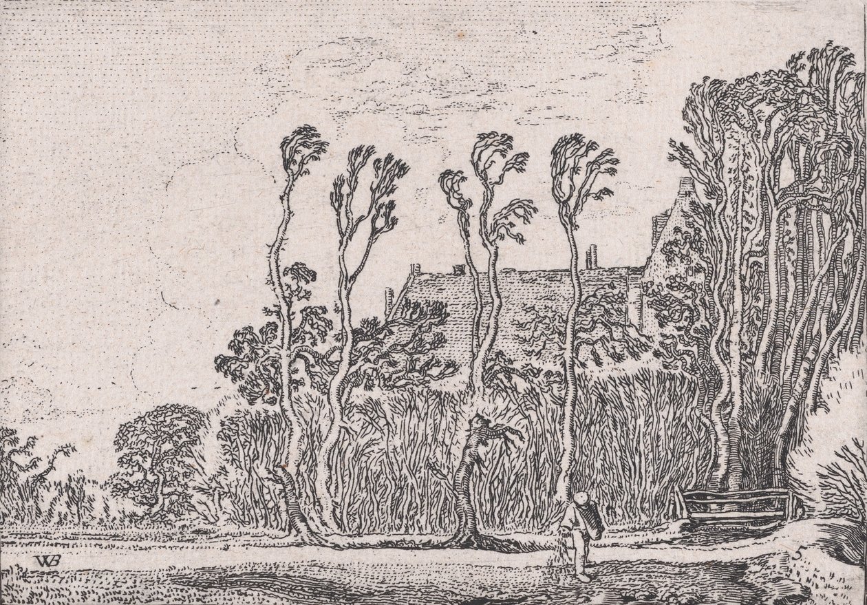 De Zaaier, uit Verscheyden Landtschapjes Various Little Landscapes, Plaat 5 door Willem Pietersz. Buytewech