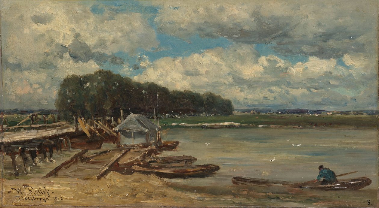 De brug over de IJssel bij Doesburg door Willem Roelofs (I)