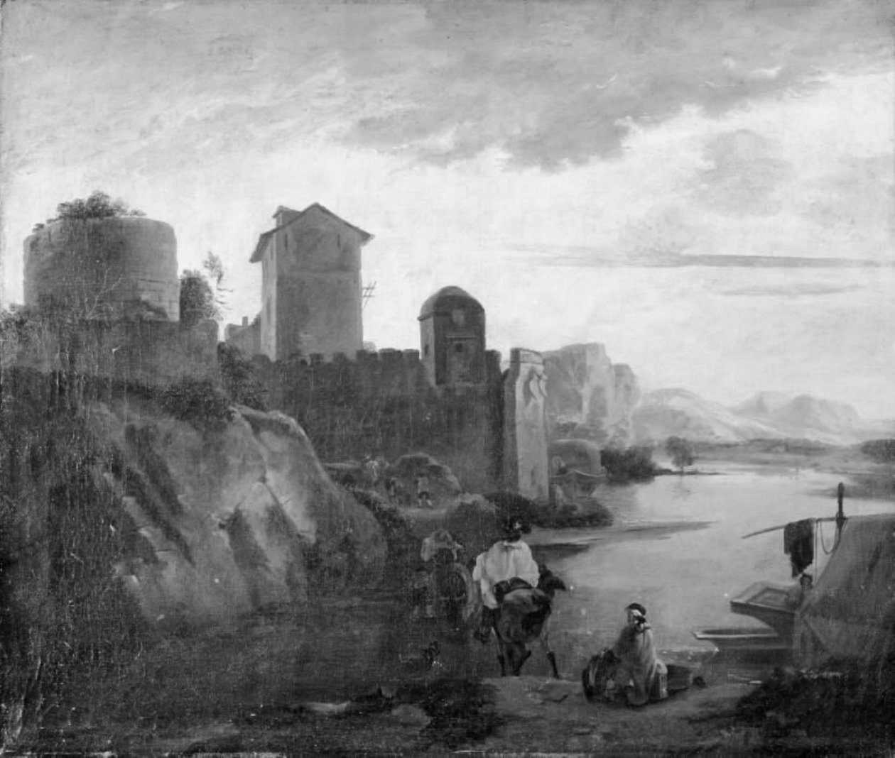 Landschap met reizigers door Willem Schellinks