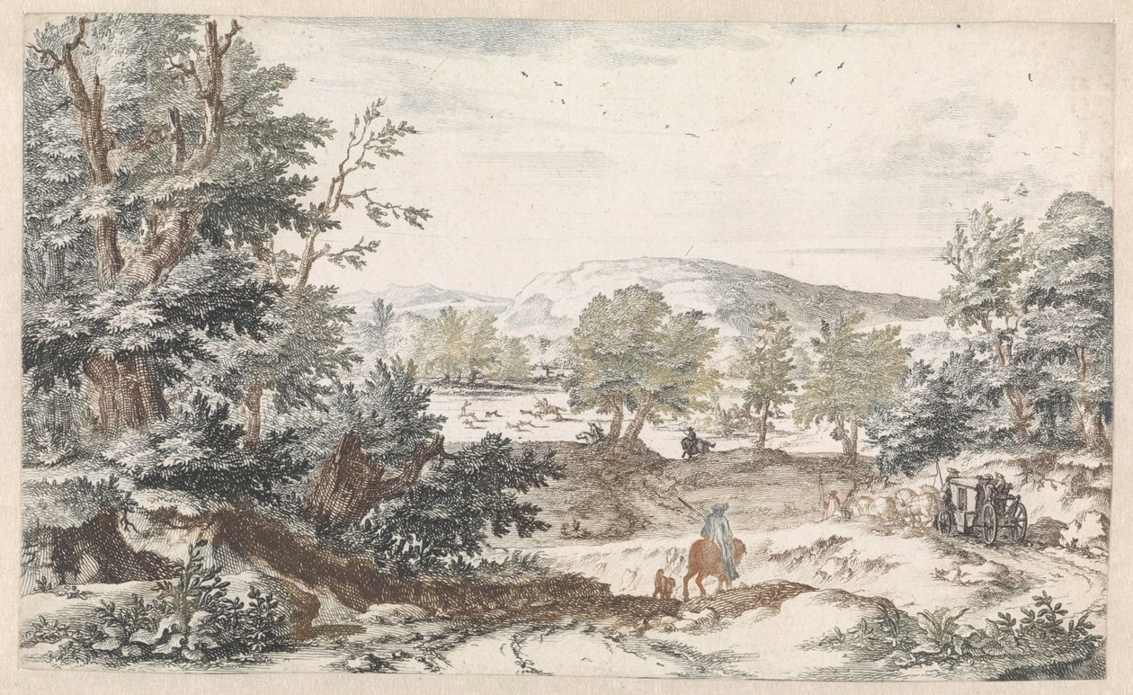 Bosrijk landschap met een weg door Willem Swidde