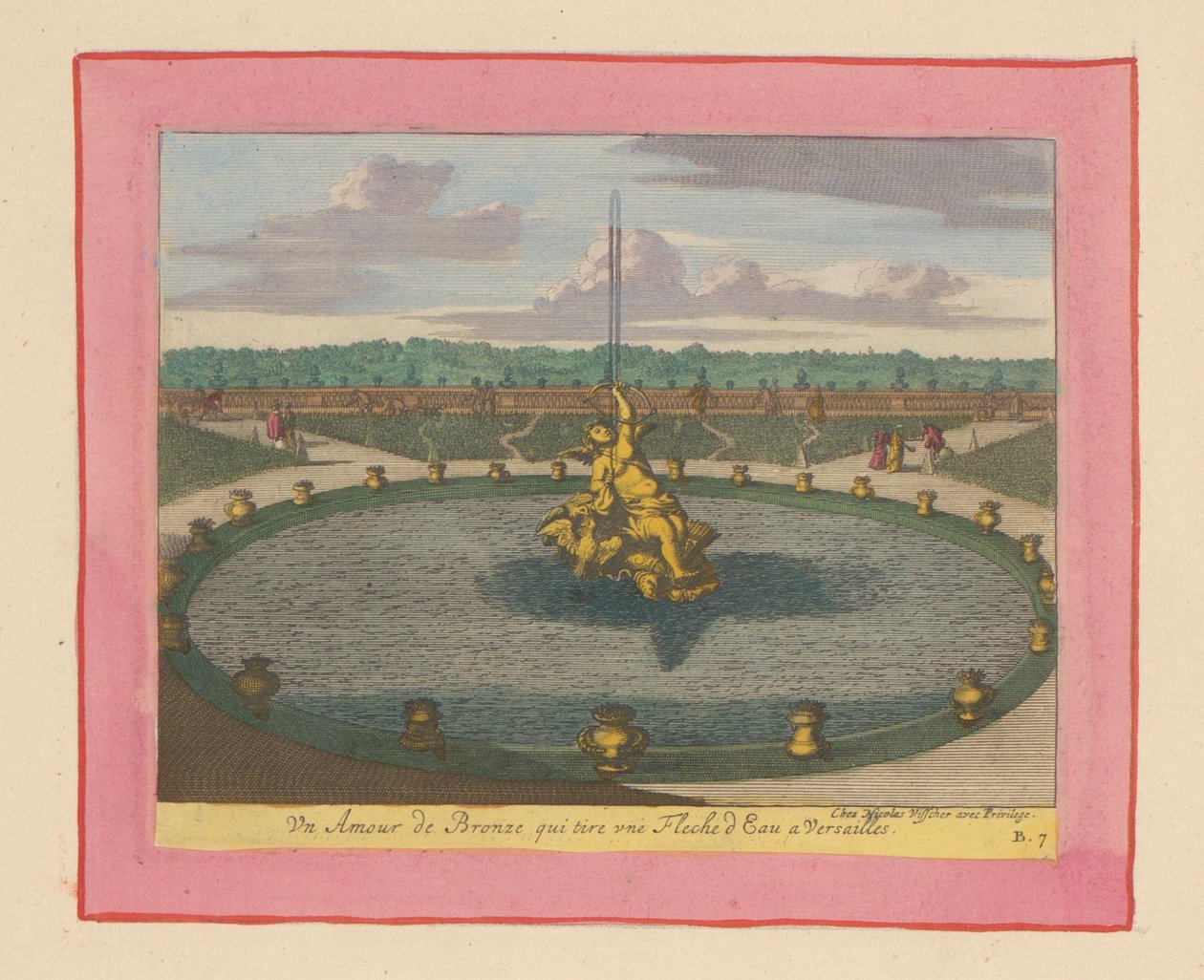 Amorbrunnen in den Gärten von Versailles door Willem Swidde