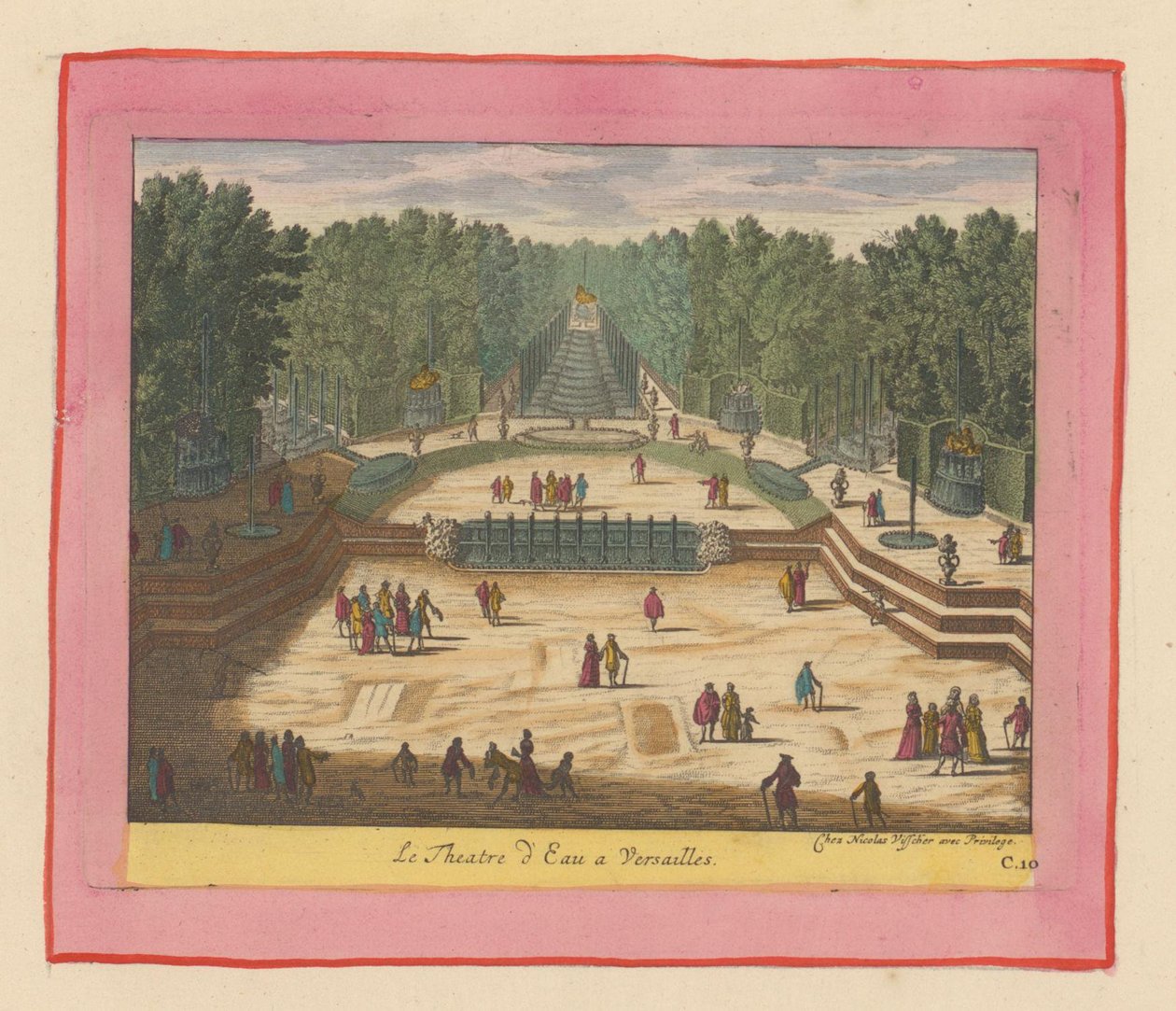 Wassertheater in den Gärten von Versailles door Willem Swidde