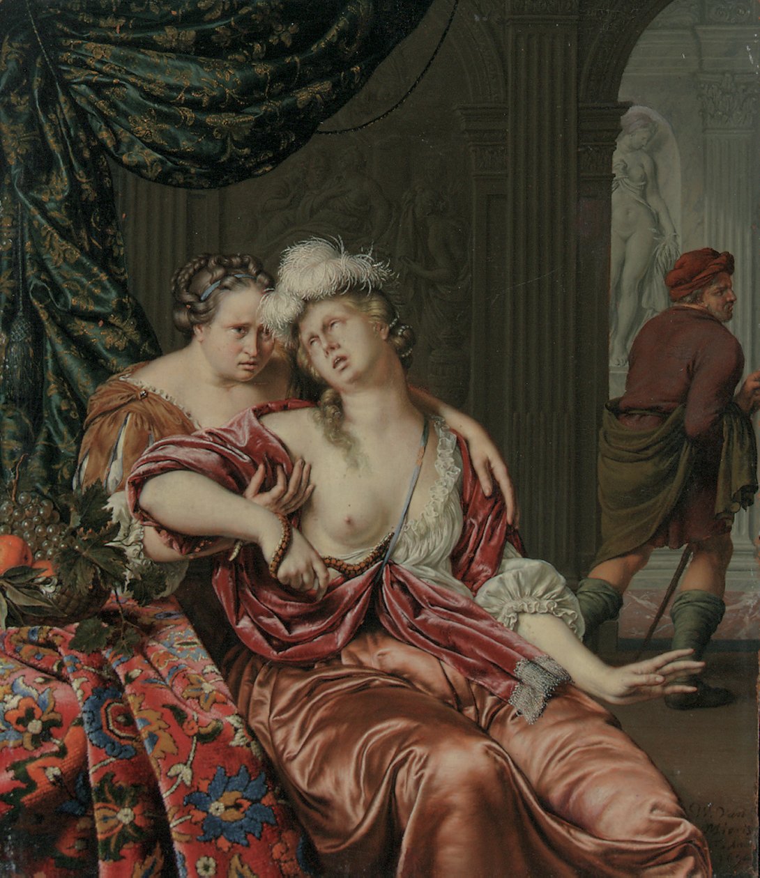 De dood van Cleopatra, 1694 door Willem Van Mieris
