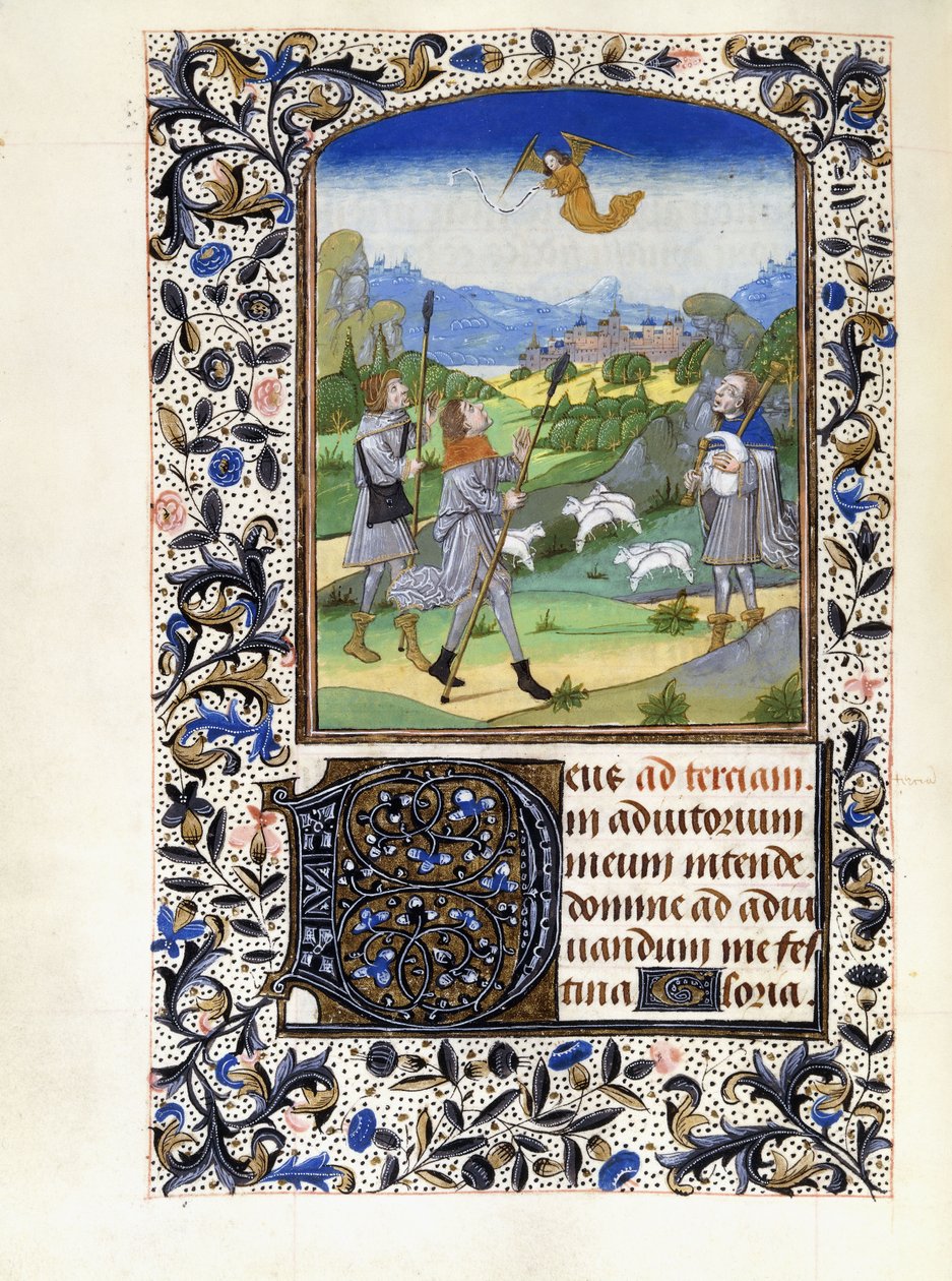 De aankondiging aan de herders door Willem Vrelant