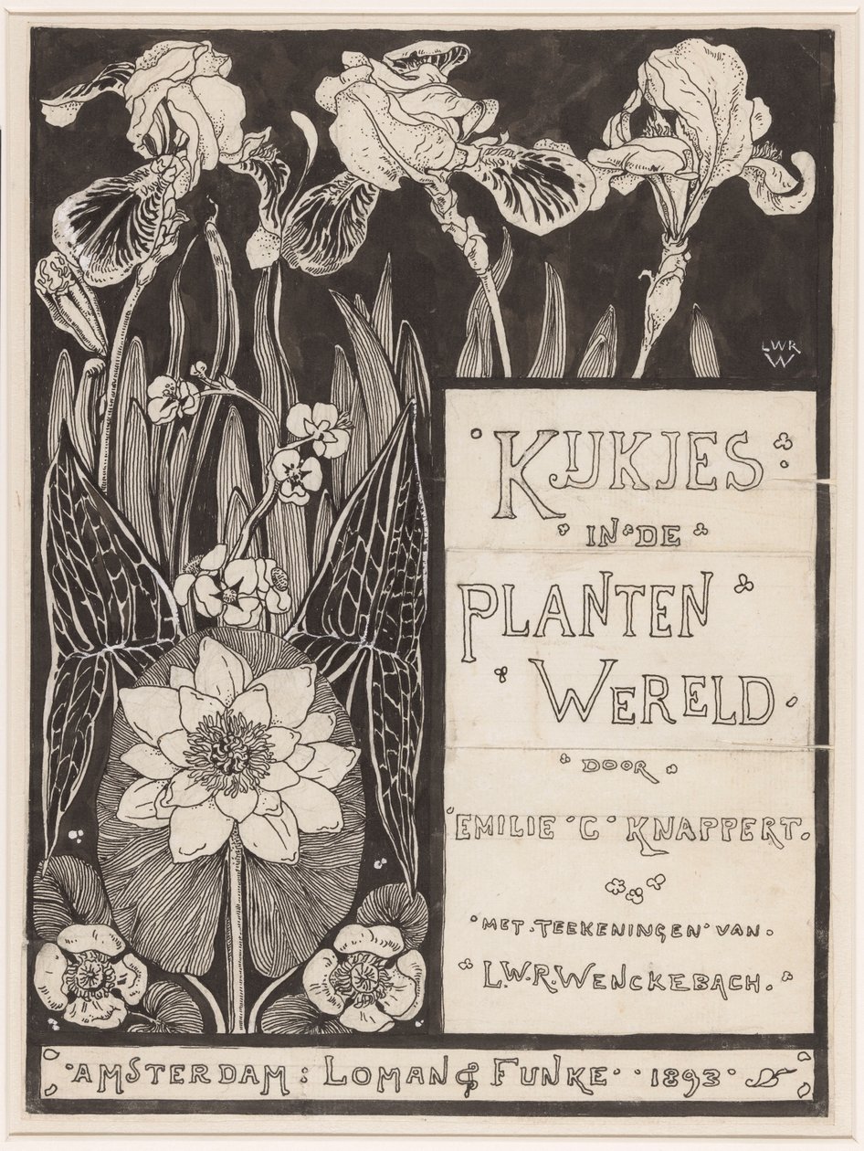 Bandontwerp voor: Knappert, Emilie C., Kijkjes in de plantenwereld, 1893 door Ludwig Willem Reymert Wenckebach