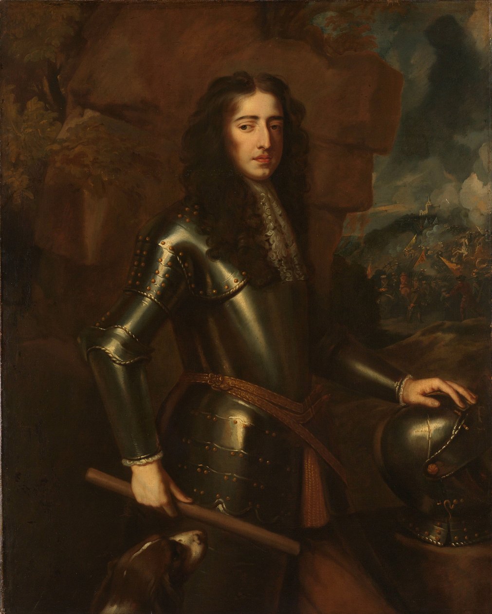 Portret van Willem III (1650-1702), Prins van Oranje door Willem Wissing (manner of)