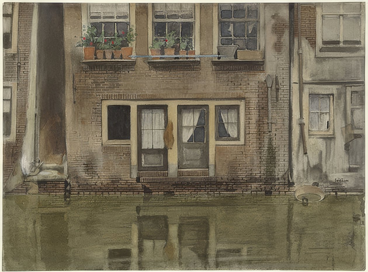 Huis aan een Gracht in Amsterdam door Willem Arnoldus Witsen