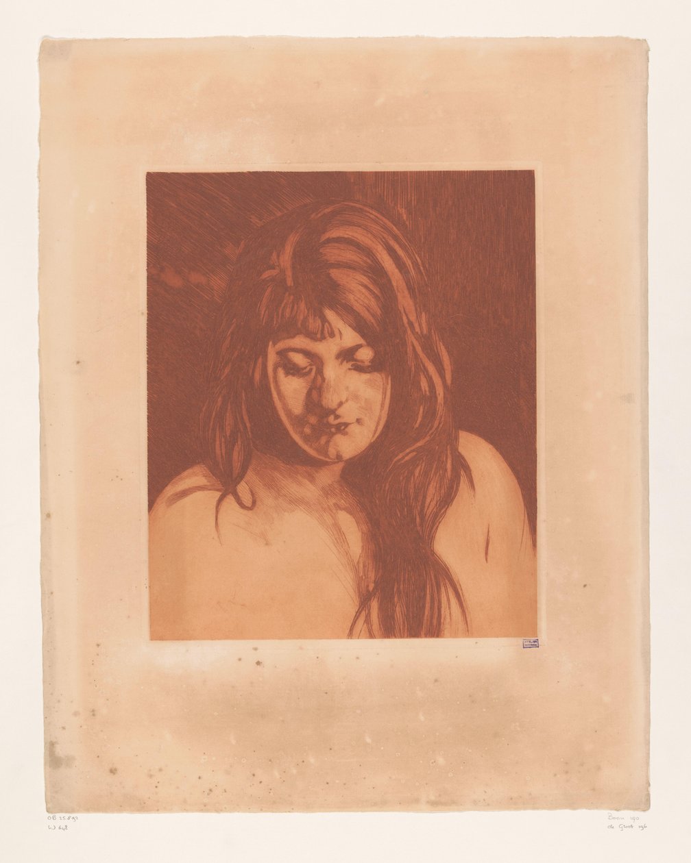 Portret van een onbekende vrouw door Willem Arnoldus Witsen
