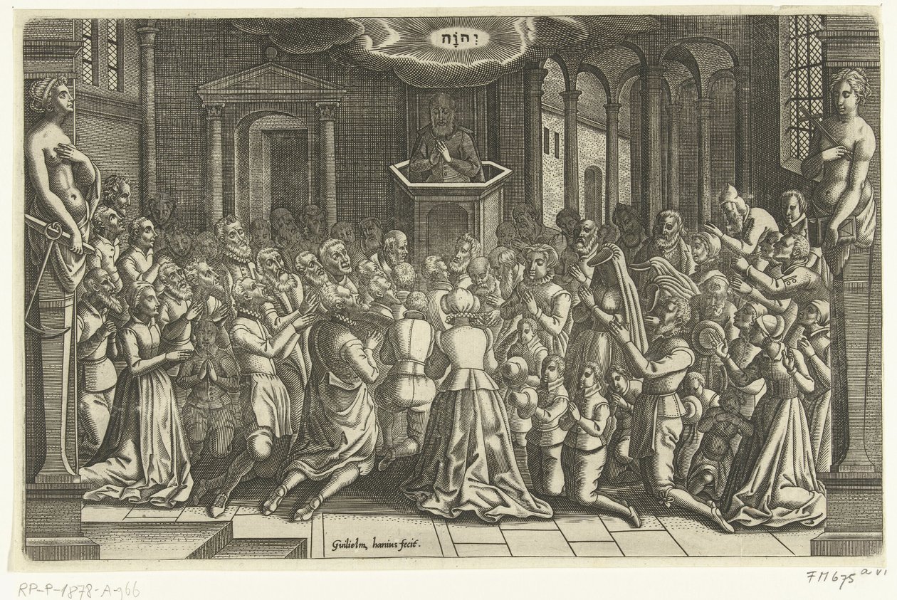 Dank voor het ontzet van Leiden, 1574 Leiden tijdens het beleg en ontzet, 1574 (series title) door Willem de Haen