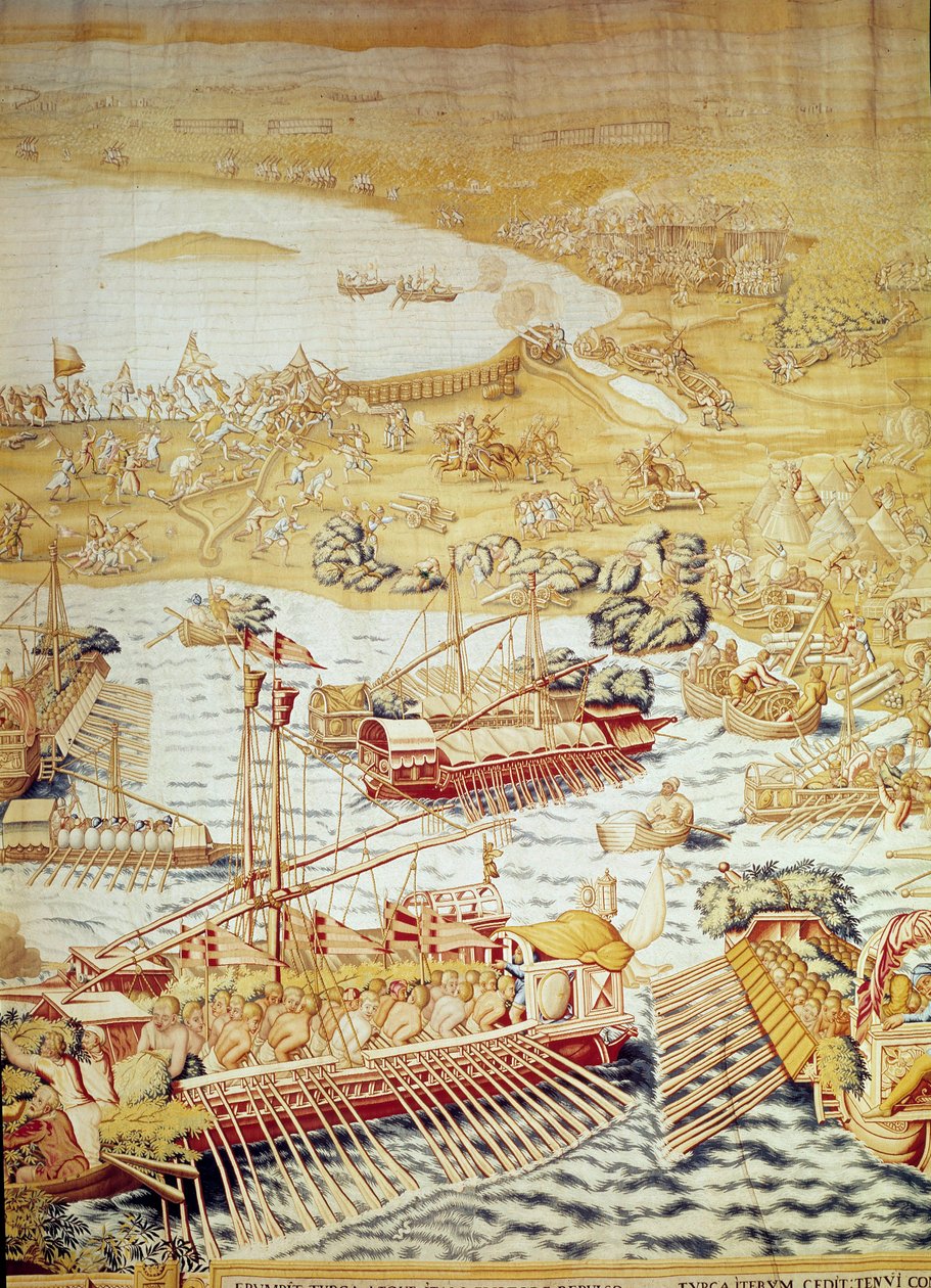 Verovering van Tunis door keizer Karel V: het beleg van Golette in 1535 (detail) door Willem de Pannemaker