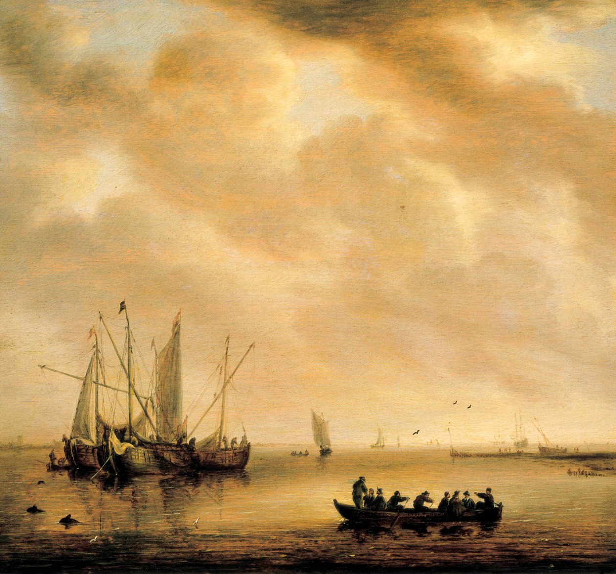 Zeegezicht door Willem van Diest