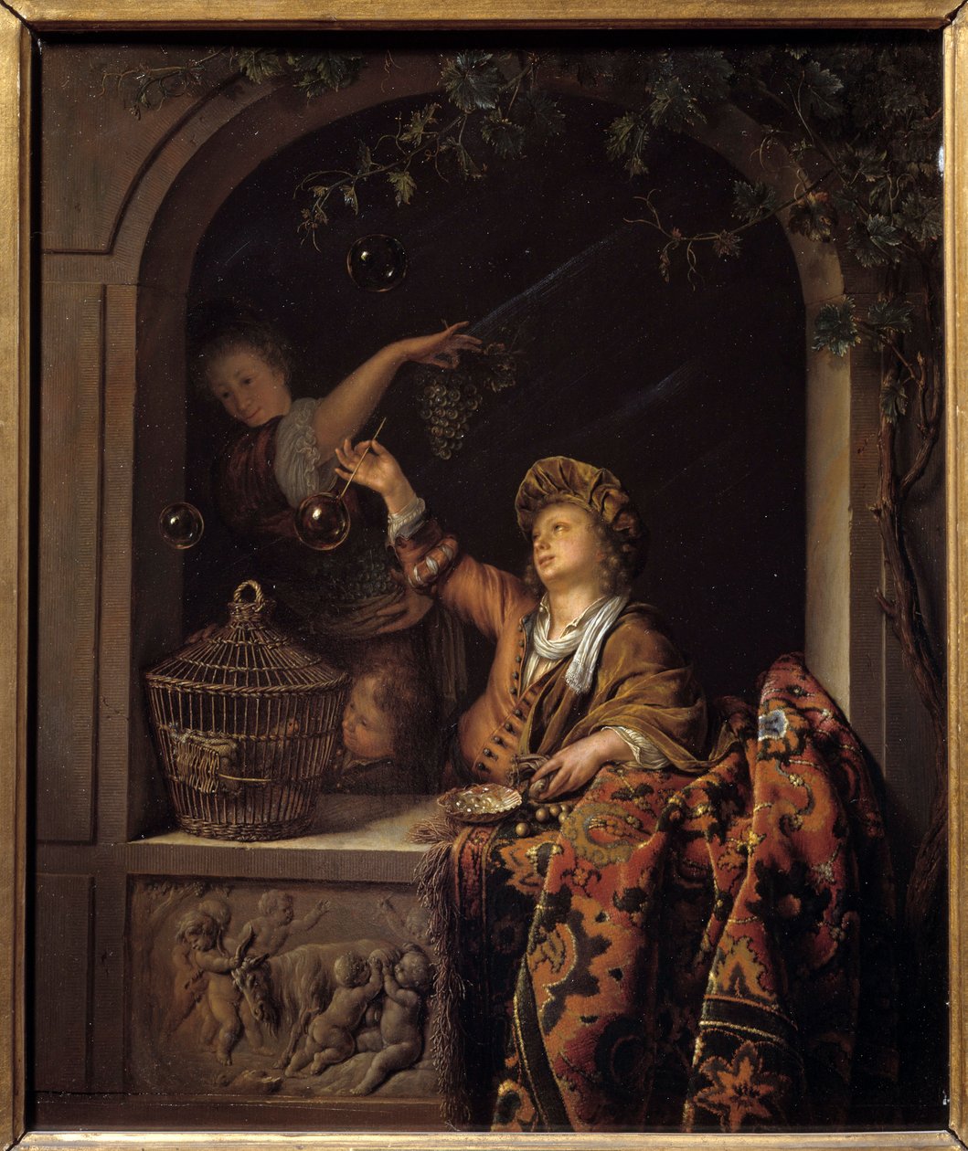 Zeepbellen door Willem Van Mieris