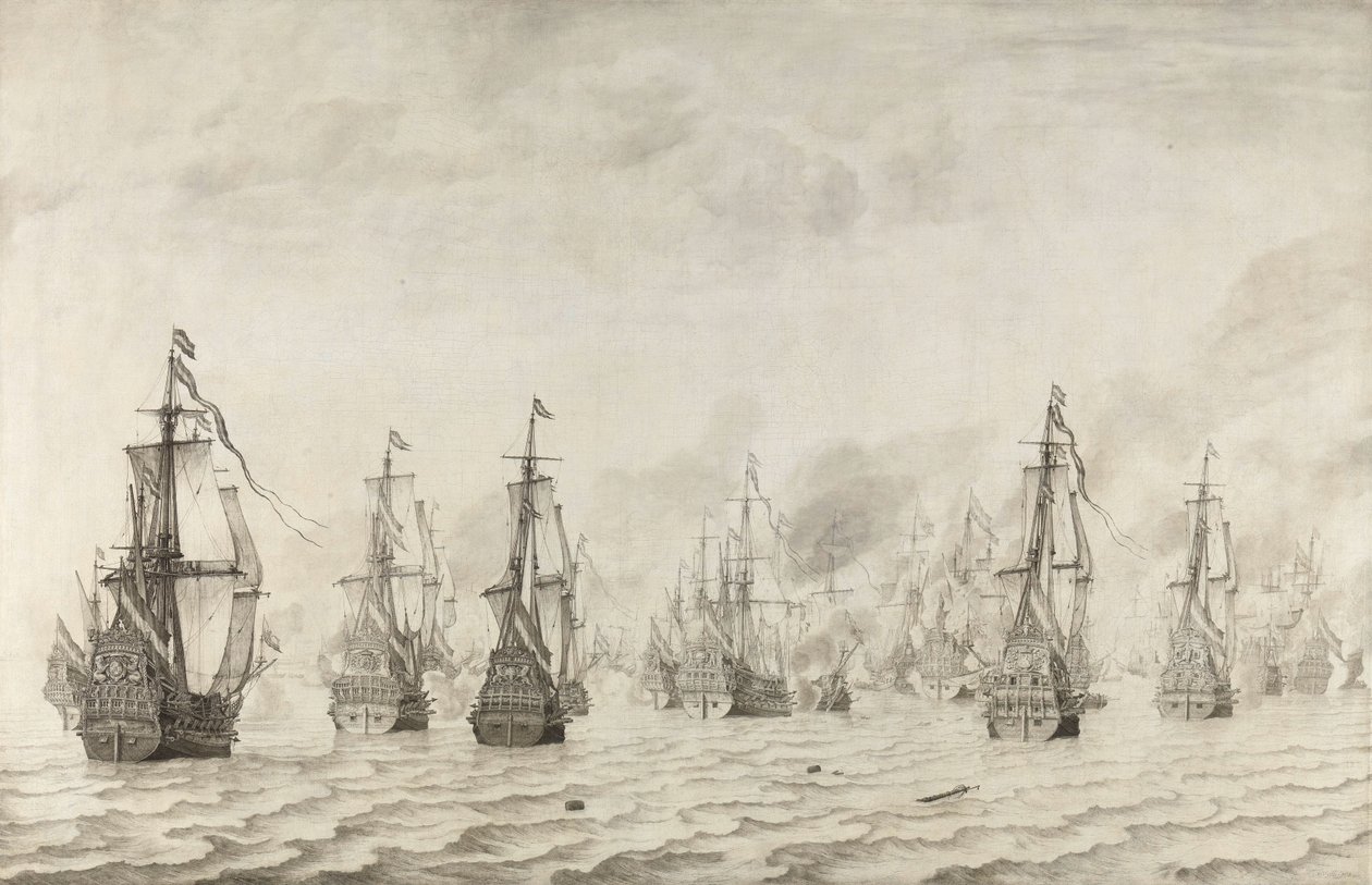 De slag bij Duinkerken door Willem van de Velde (I)