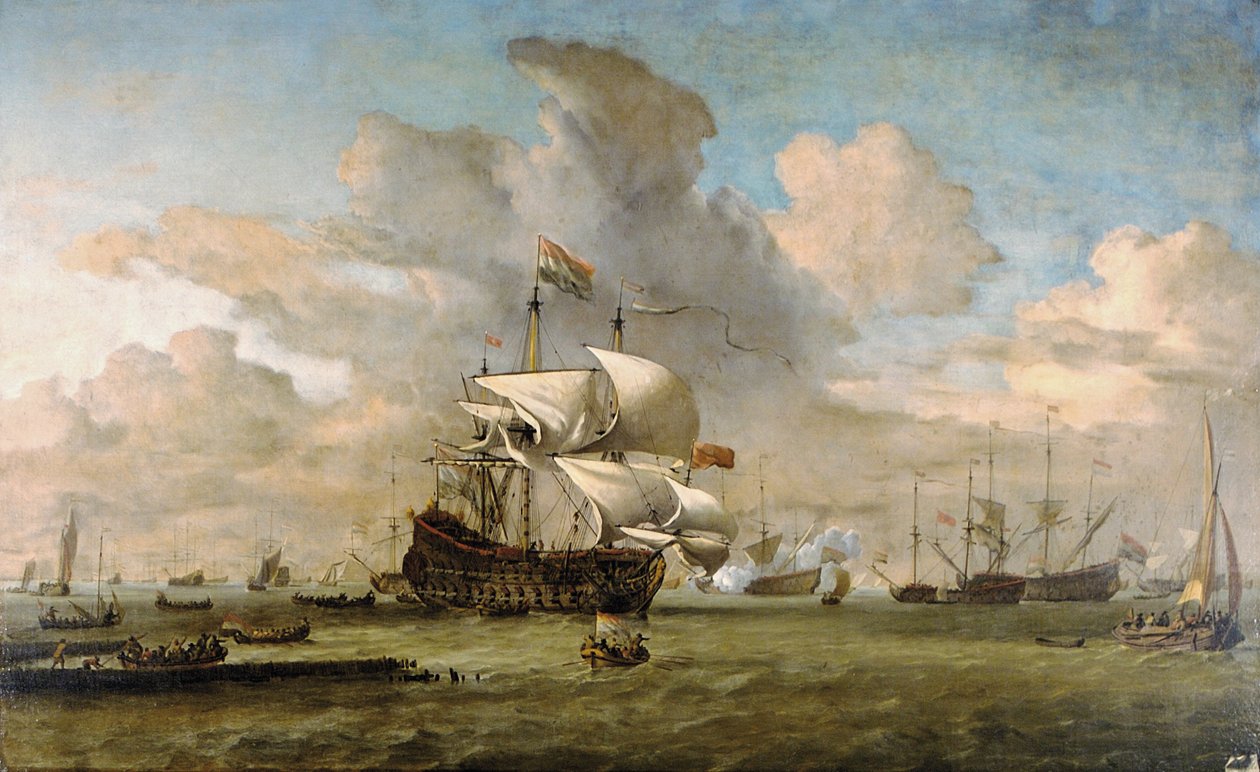 Hollandia, 1692 door Willem van de Velde the Younger