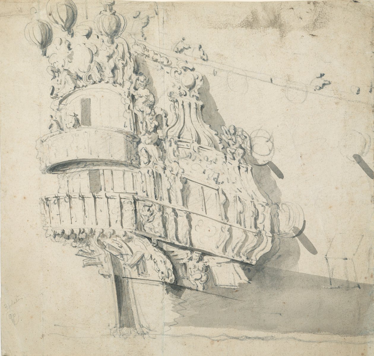 De achtersteven van de 