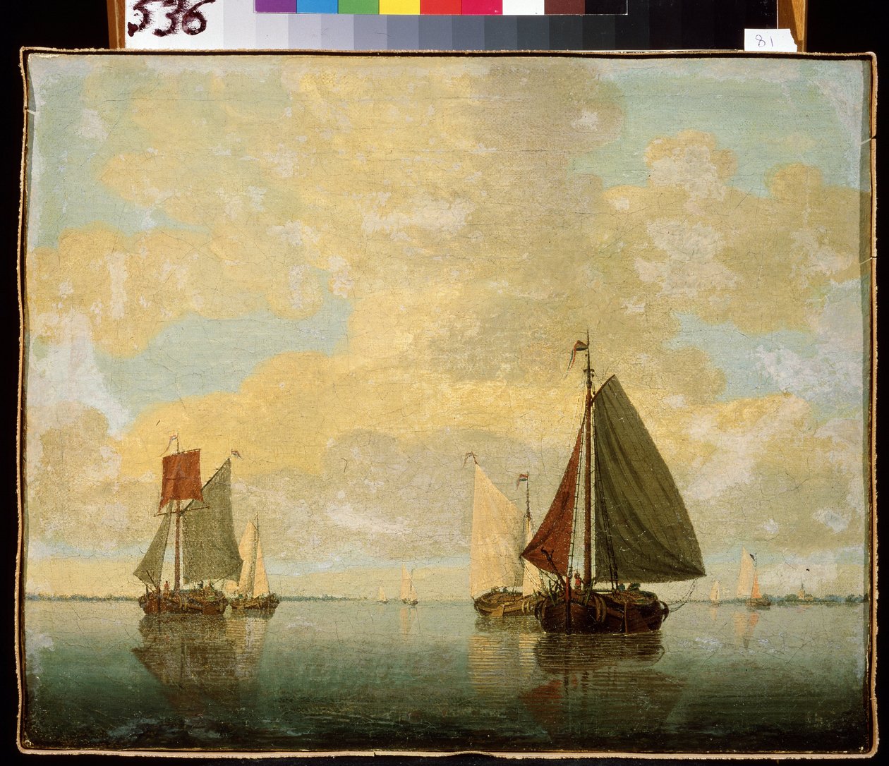 Zeilboten door Willem van de Velde the Younger