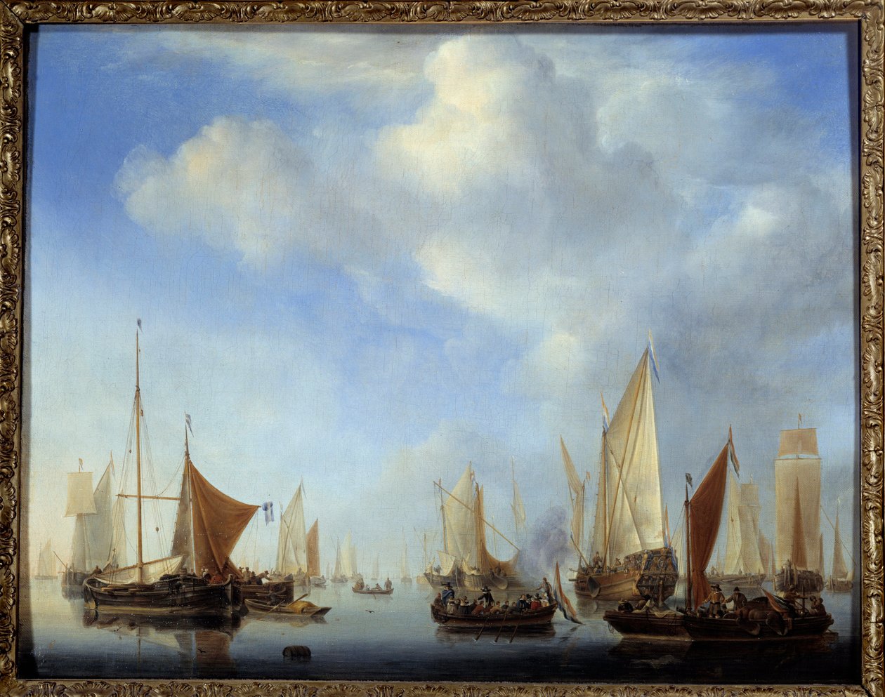 De kleine vloot door Willem van de Velde the Younger