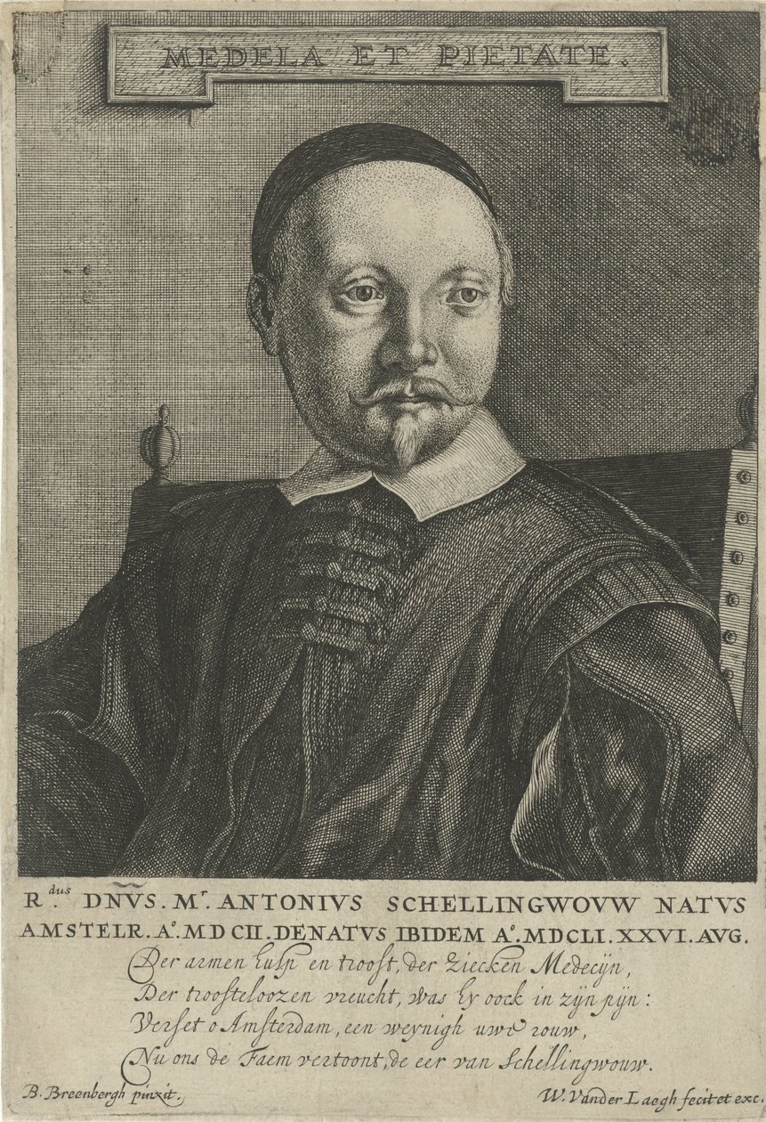 Portret van Antonius Schellingwou door Willem van der Laegh