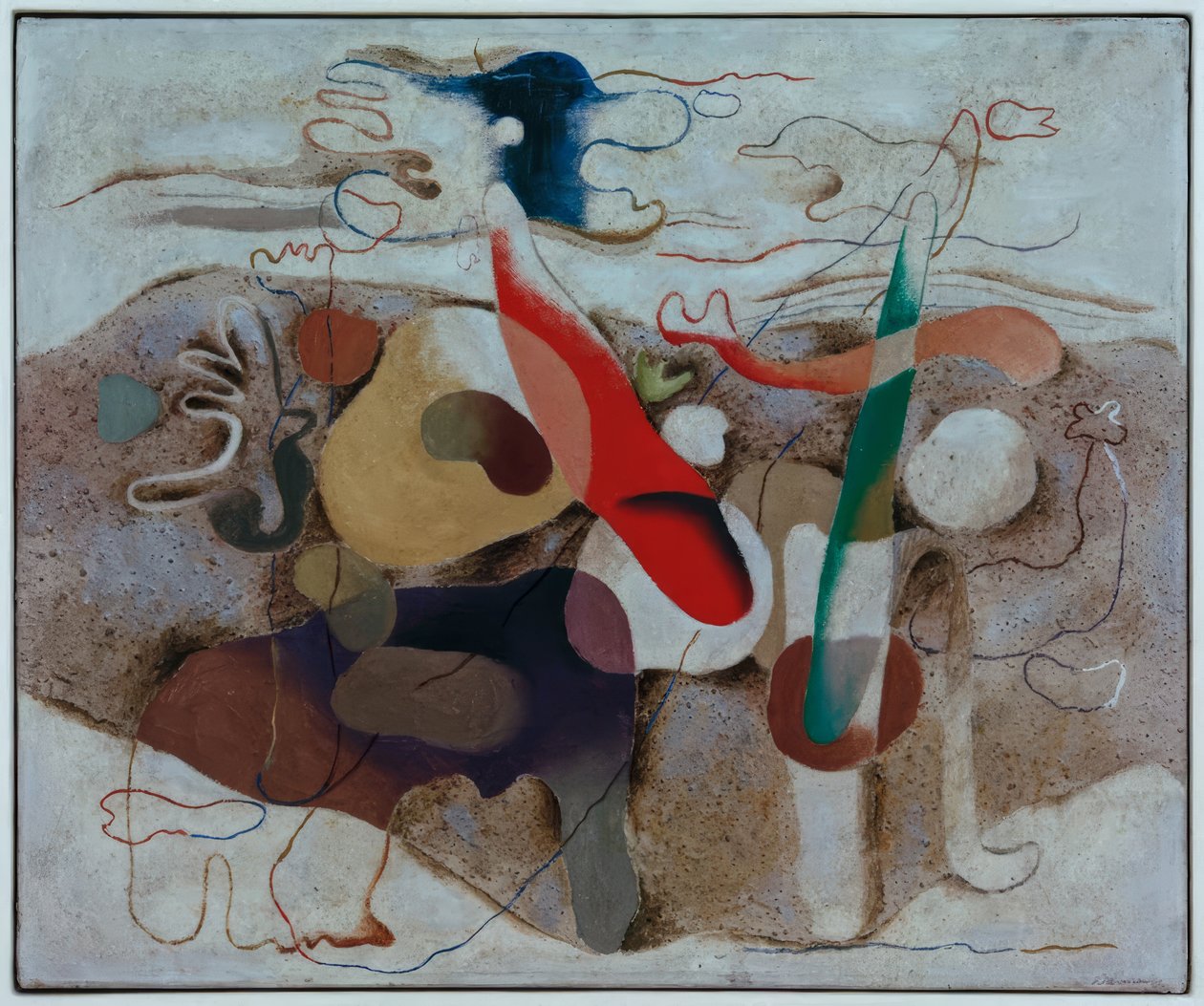 Eidos met landschap door Willi Baumeister