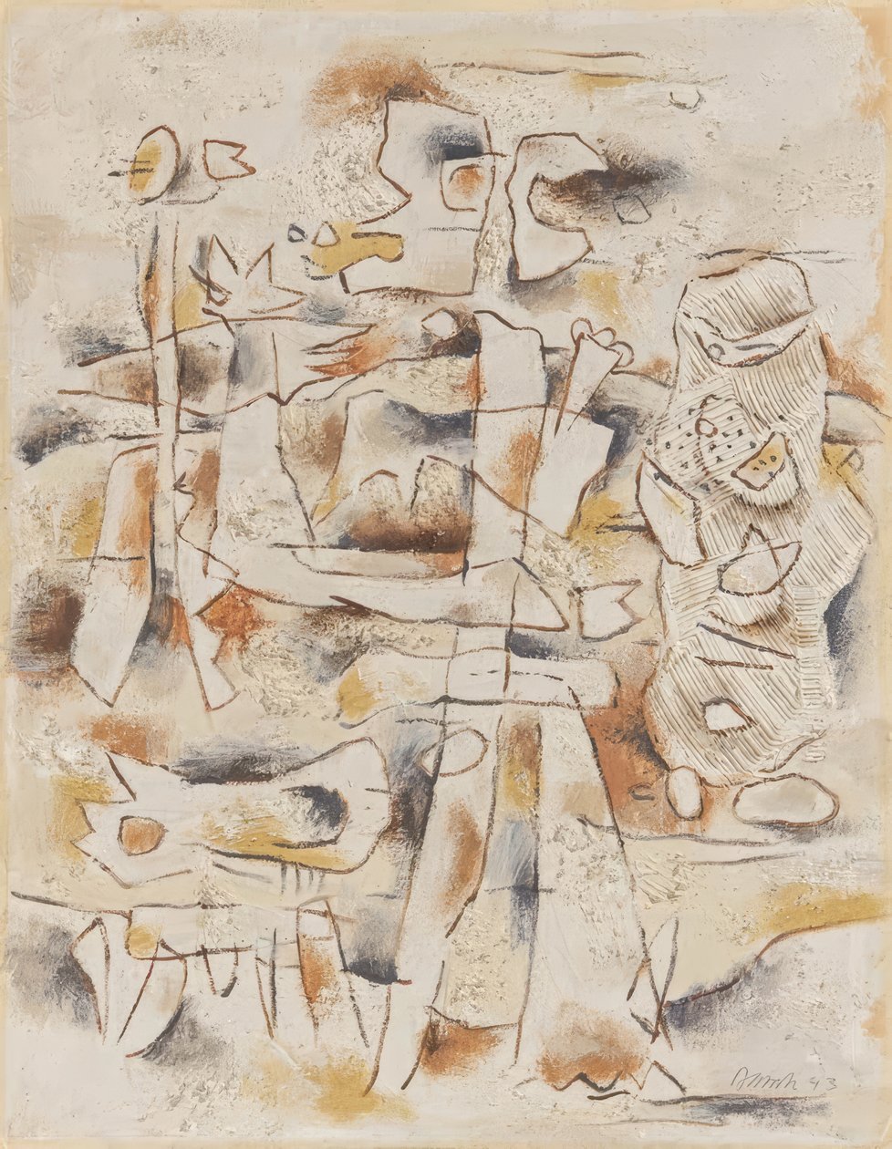 Rotsachtig landschap door Willi Baumeister