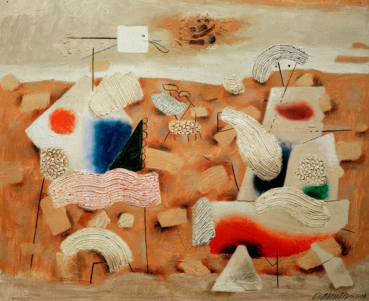 Metaphysische Landschaft (Ocker) von Willi Baumeister