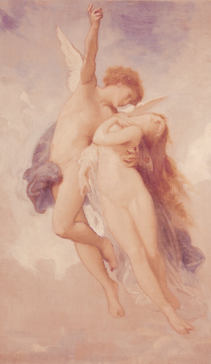 Cupido en Psyche door William-Adolphe Bouguereau
