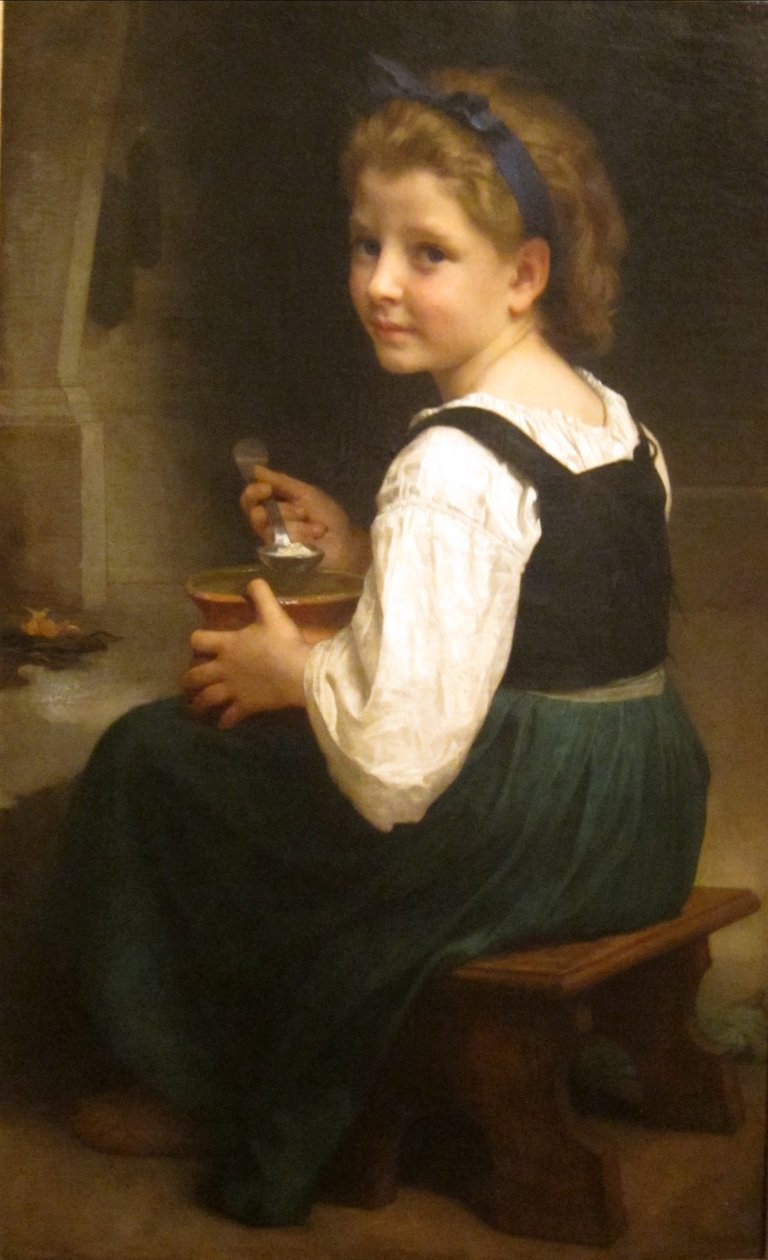 Meisje dat Pap Eet door William-Adolphe Bouguereau