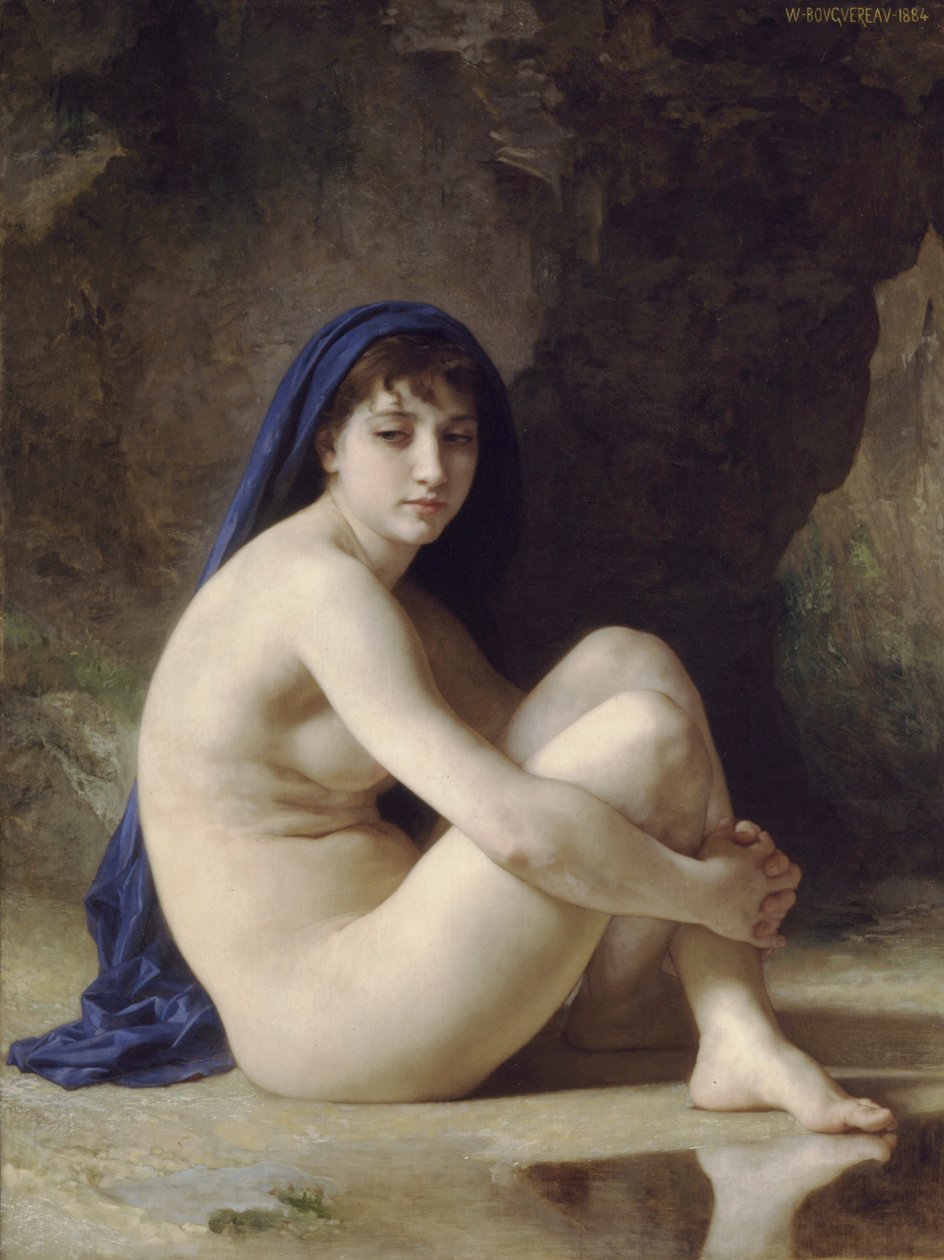 Zittende naakt door William Adolphe Bouguereau