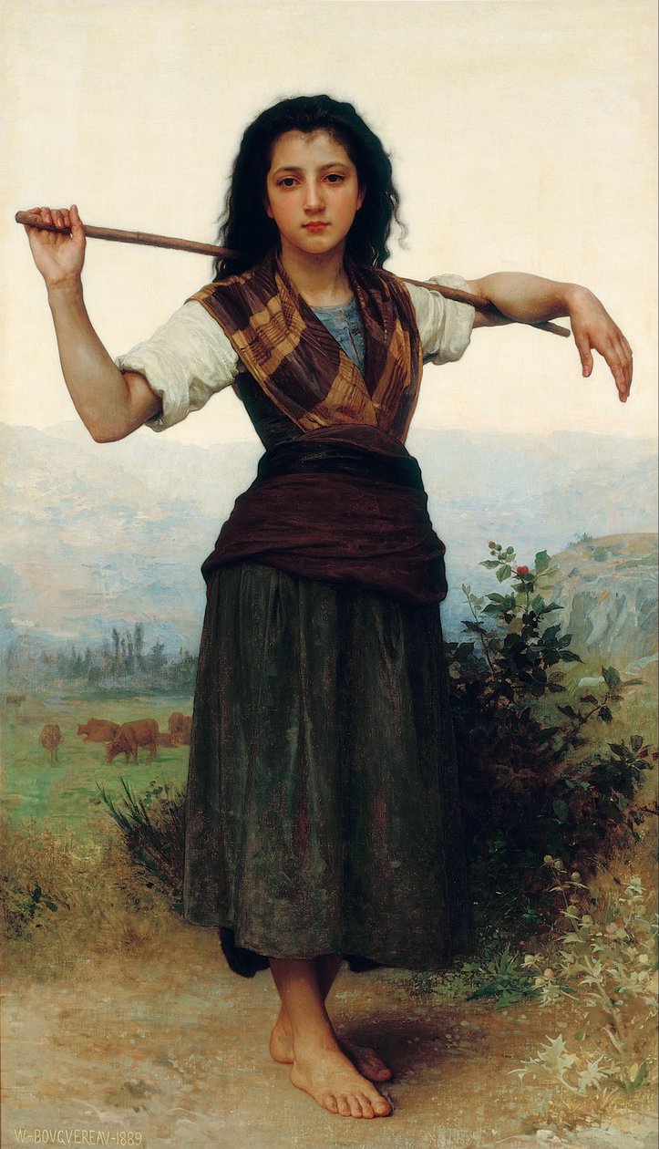 Het Kleine Herderinnetje door William Adolphe Bouguereau