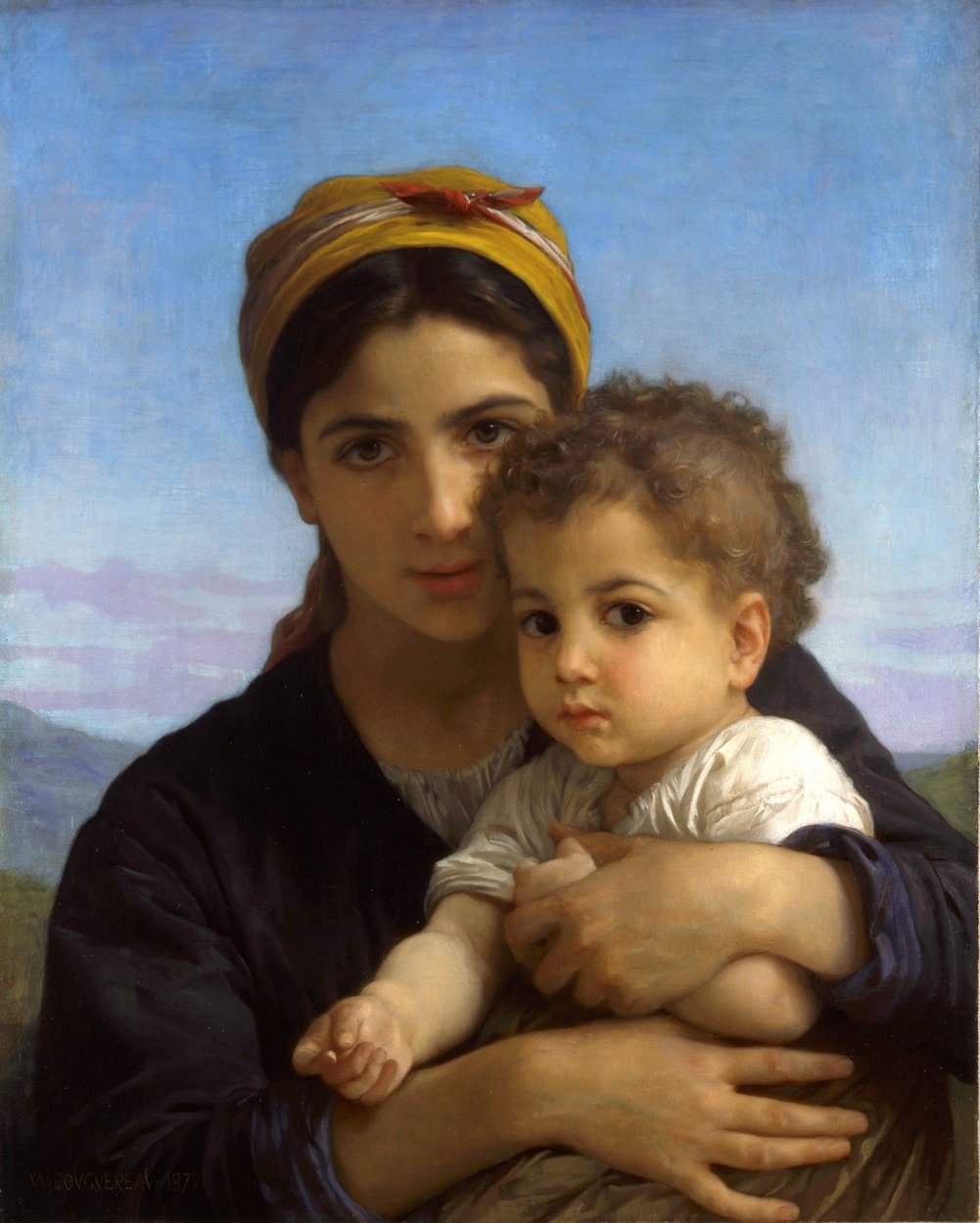 Jong Meisje en Kind door William-Adolphe Bouguereau