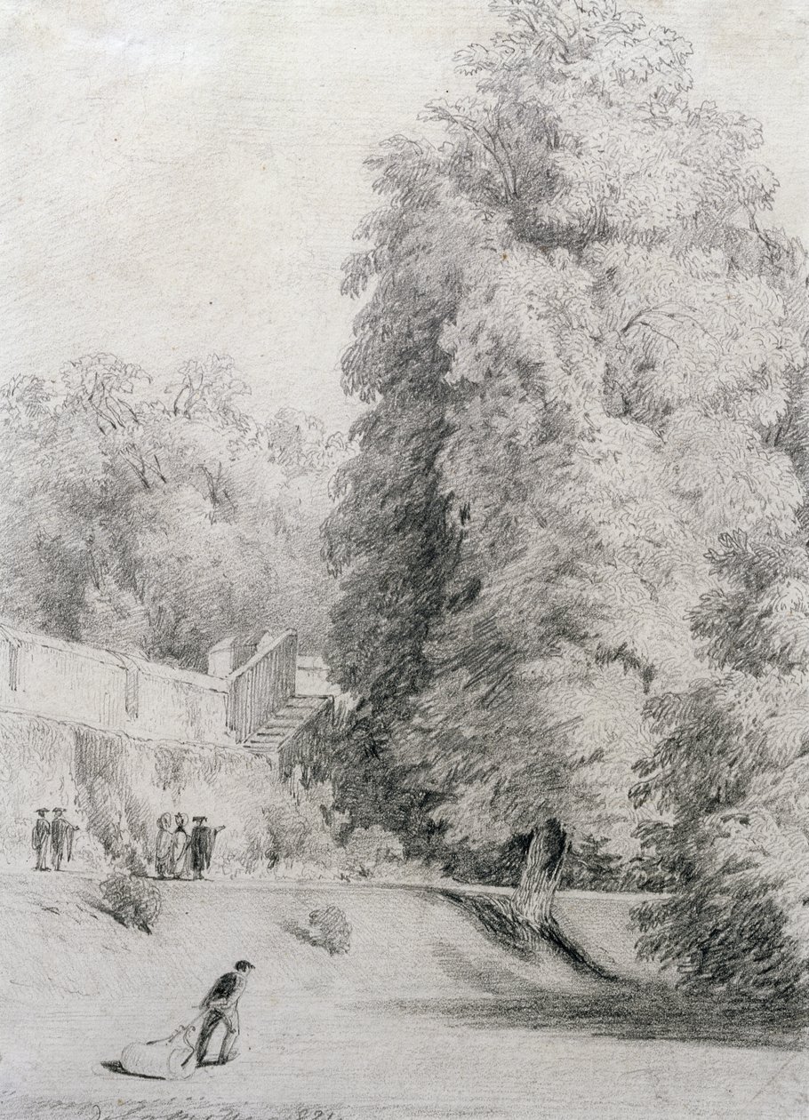 New College Tuin, 1821 door William Alfred Delamotte