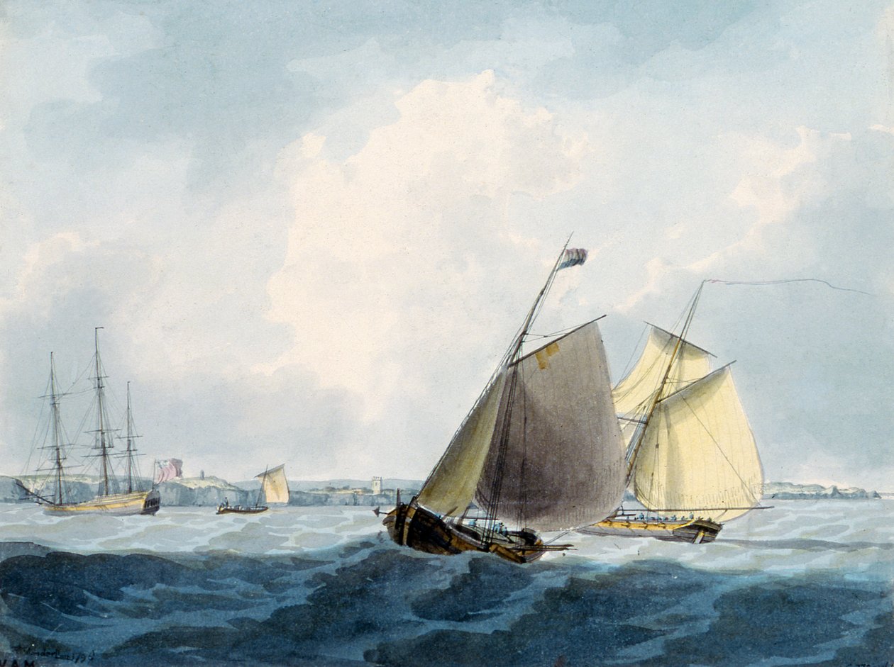 Schepen voor de kust van Cromer, Norfolk door William Anderson