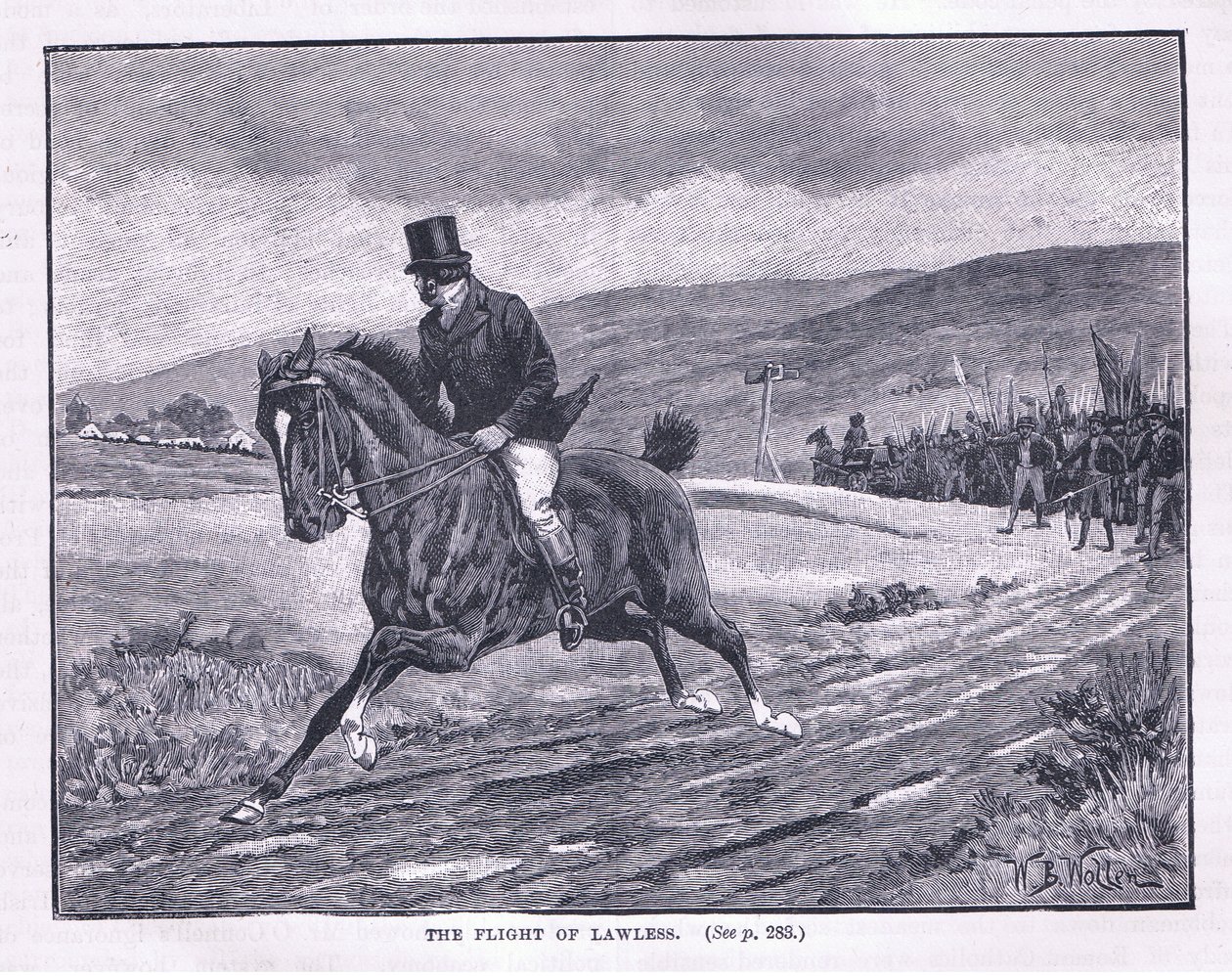 De vlucht van Lawless door William Barnes Wollen