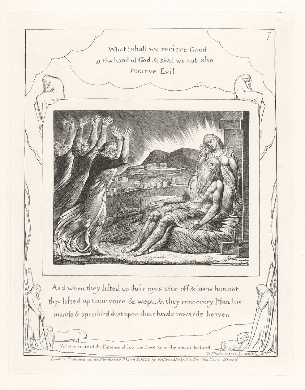En toen ze hun ogen van verre ophieven, 1825 door William Blake